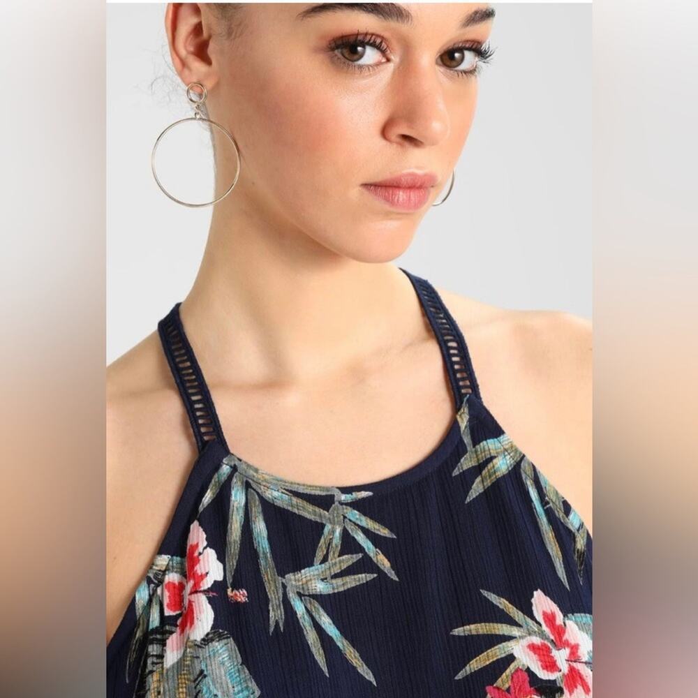 ROXY ~ GROOVE THE PHYSICAL DRESS ~ Tropical Drawstring Dress ~ XS - Picture 4 of 10